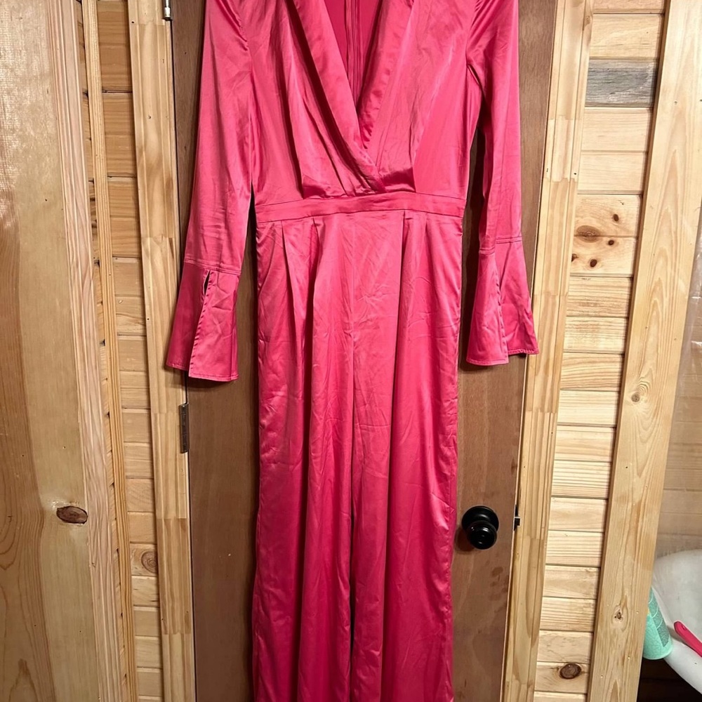 Fashion Nova Vibrant Pink Long Sleeve Dress